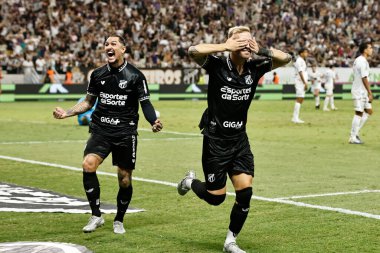 fortaleza (ce), 10 / 05 / 2025 - Football / ceara sc x santos fc, - oyuncu Pedro Henrique, Céra ve Juventude arasındaki maçta attığı golü kutluyor ve Brezilya şampiyonasının 27. turu için geçerli. (Ic moreira\ yeni2)