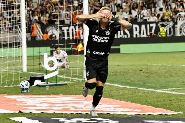 fortaleza (ce), 10 / 05 / 2025 - Football / ceara sc x santos fc, - oyuncu Pedro Henrique, Céra ve Juventude arasındaki maçta attığı golü kutluyor ve Brezilya şampiyonasının 27. turu için geçerli. (Ic moreira\ yeni2)
