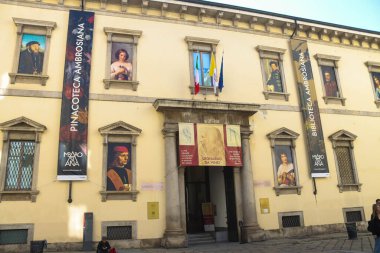 Milan (İtalya), 7 Ekim 2025 - Pinacoteca Ambrosiana / Milan - Milano Pinacoteca Ambrosiana 'ya giriş. (Edson de souza 2nci bölüm))      