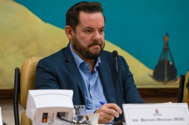 Sao Paulo (SP), 10 / 08 / 2025 - Marcelo Messias (MDB), daimi maliye ve bütçe komitesinin yarı temsili düzenli toplantısında. (leco viana\ yeni2))