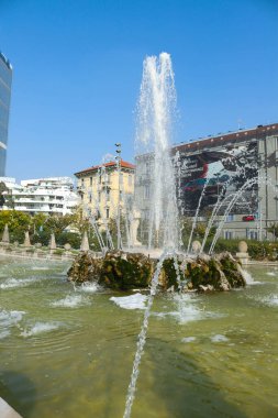 Milan (Italy), October 9, 2025 - Nature/Fontana Quattro Stagioni - The Fountain of the Four Seasons is located in Milan, in Piazzale Giulio Cesare, in the modern context of the City Life park. (edson de souza\thenews2)       