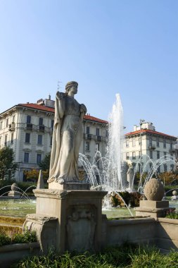 Milan (Italy), October 9, 2025 - Nature/Fontana Quattro Stagioni - The Fountain of the Four Seasons is located in Milan, in Piazzale Giulio Cesare, in the modern context of the City Life park. (edson de souza\thenews2)       