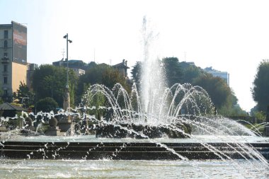 Milan (Italy), October 9, 2025 - Nature/Fontana Quattro Stagioni - The Fountain of the Four Seasons is located in Milan, in Piazzale Giulio Cesare, in the modern context of the City Life park. (edson de souza\thenews2)       