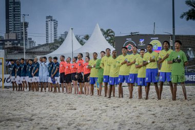 Itajai (SC), 10/08/2025 - first round of the Evolution Beach Soccer League North Zone, which takes place at the Arena at Praca Genesio Miranda Lins, in the city of Itajai, state of Santa Catarina. (richard ferrari\thenews2)       