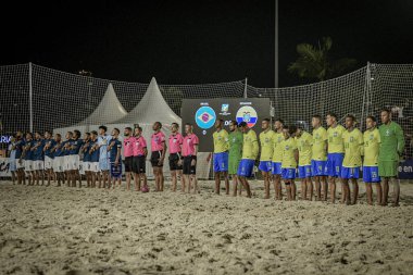 Itajai (SC), 10/08/2025 - first round of the Evolution Beach Soccer League North Zone, which takes place at the Arena at Praca Genesio Miranda Lins, in the city of Itajai, state of Santa Catarina. (richard ferrari\thenews2)       