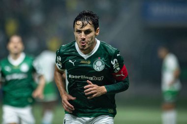 Sao Paulo (SP), 10/11/2025 - Brasileirao/Palmeiras vs Juventude - Raphael Veiga celebrates his goal in the match between Palmeiras and Juventude, for the 12th round of the Brazilian Football Championship, on Saturday night, October 11, 2025