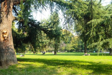 Milan (Italy), 10/11/2025- Parco Palestro/Milan/Nature- There was a large movement of people at Parco Palestro in Milan, on the mild afternoon of this Saturday, October 11, 2025. (Edson De Souza/Thenews2) 
