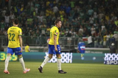 Sao Paulo (SP), 10/15/2025 - Brasileirao/Palmeiras vs Red Bull Bragantino  Bruno Fuchs of Palmeiras scores and celebrates his goal in the match between Palmeiras and Red Bull Bragantino (Leco Viana/Thenews2)