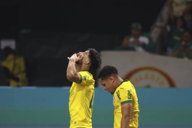 Sao Paulo (SP), 10/15/2025 - Brasileirao/Palmeiras vs Red Bull Bragantino  Flaco Lopez of Palmeiras scores and celebrates his goal in the match between Palmeiras and Red Bull Bragantino, for the 28th round (Leco Viana/Thenews2)