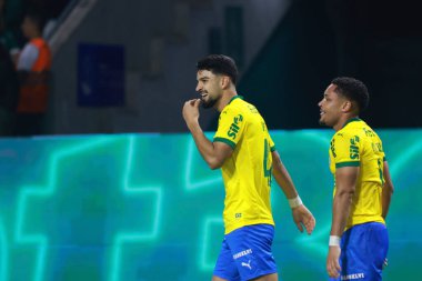 Sao Paulo (SP), 10/15/2025 - Brasileirao/Palmeiras vs Red Bull Bragantino  Flaco Lopez of Palmeiras scores and celebrates his goal in the match between Palmeiras and Red Bull Bragantino, for the 28th round (Leco Viana/Thenews2)