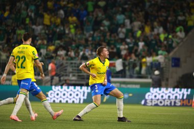 Sao Paulo (SP), 10/15/2025 - Brasileirao/Palmeiras vs Red Bull Bragantino  Bruno Fuchs of Palmeiras scores and celebrates his goal in the match between Palmeiras and Red Bull Bragantino (Leco Viana/Thenews2)