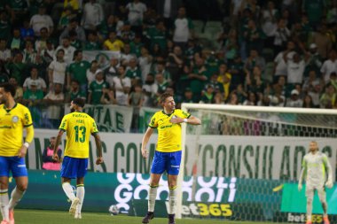 Sao Paulo (SP), 10/15/2025 - Brasileirao/Palmeiras vs Red Bull Bragantino  Bruno Fuchs of Palmeiras scores and celebrates his goal in the match between Palmeiras and Red Bull Bragantino (Leco Viana/Thenews2)