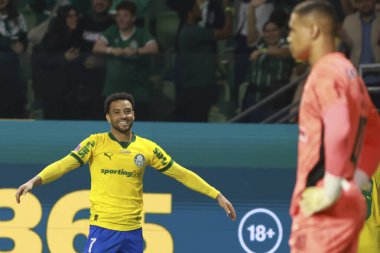 Sao Paulo (SP), 10/15/2025 - Brasileirao/Palmeiras vs Red Bull Bragantino  Felipe Anderson of Palmeiras scores and celebrates his goal in the match between Palmeiras and Red Bull Bragantino (Leco Viana/Thenews2)