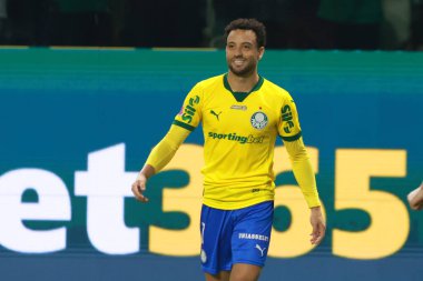 Sao Paulo (SP), 10/15/2025 - Brasileirao/Palmeiras vs Red Bull Bragantino  Felipe Anderson of Palmeiras scores and celebrates his goal in the match between Palmeiras and Red Bull Bragantino (Leco Viana/Thenews2)