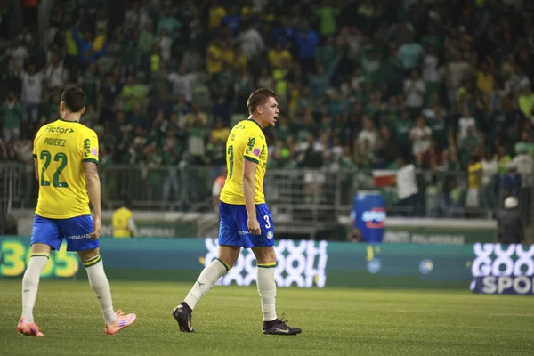 Sao Paulo (SP), 10/15/2025 - Brasileirao/Palmeiras vs Red Bull Bragantino  Bruno Fuchs of Palmeiras scores and celebrates his goal in the match between Palmeiras and Red Bull Bragantino (Leco Viana/Thenews2)