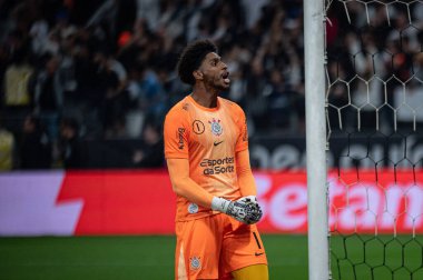 Sao Paulo (SP), 10 / 18 / 2025 - Brasileirao / Corinthians vs Atletico-MG - Hugo Souza, Corinthians ile Atletico-MG arasında oynanan maçta Brezilya Futbol Şampiyonası 'nın 29. (ronaldo barre to\ the new 2)