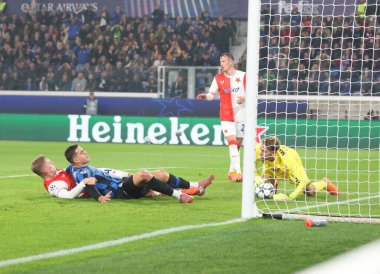 Bergamo (İtalya), 10 / 22 / 2025 - atalanta ve Slavia praha arasındaki maçta kaleci jakub Markovi, yeni denge arenasında şampiyonlar liginin üçüncü turu için geçerli. (Edson de souza 2nci bölüm))