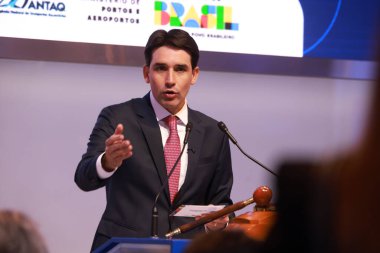 Sao Paulo (SP), Brezilya 10 / 22 / 2025 - Silvio Costa Filho, Brezilya Liman ve Havalimanları Bakanı, Paranagua Port of Paranagua PR (leco viana / theenews2)