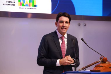 Sao Paulo (SP), Brezilya 10 / 22 / 2025 - Silvio Costa Filho, Brezilya Liman ve Havalimanları Bakanı, Paranagua Port of Paranagua PR (leco viana / theenews2)