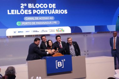 Sao Paulo (SP), Brezilya 10 / 22 / 2025 - Silvio Costa Filho, Brezilya Liman ve Havalimanları Bakanı, Paranagua Port of Paranagua PR (leco viana / theenews2)