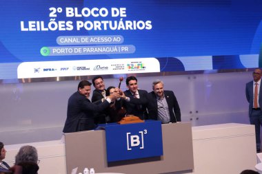 Sao Paulo (SP), Brezilya 10 / 22 / 2025 - Silvio Costa Filho, Brezilya Liman ve Havalimanları Bakanı, Paranagua Port of Paranagua PR (leco viana / theenews2)