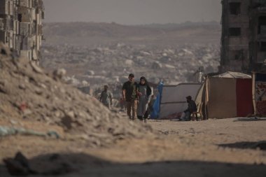 30 Ekim 2025, Gazze, Filistin: İsrail 'in son askeri operasyonu Gazze' nin El Nasr ve Şeyh Radwan mahallelerinde büyük yıkım yarattı (hashem zimmo / thenews2)