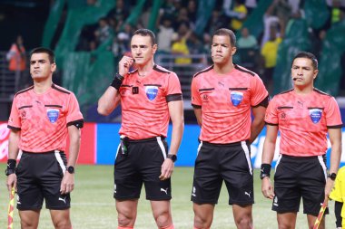 Sao Paulo (SP), 30 Ekim 2025 - Hakem: Wilmar Roldan (COL) Yardımcıları: Jhon Gallego (COL) ve David Fuentes (COL), Palmeiras ve LDU Quito (leco viana / thenews2)