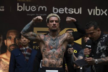 Sao Paulo (SP), 10 / 31 / 2025 - Sporcu Romulo, Dövüş Müziği Fuarı sporcularının ağırlığı ve resmi karşılaşması sırasında, Latin Amerika 'daki en etkili dövüş etkinliği (leco viana / thenews2)