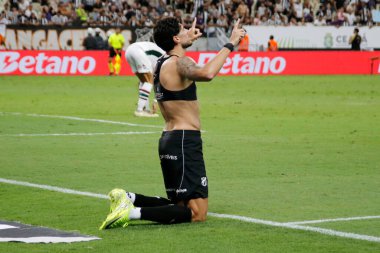 Fortaleza (CE), 02 / 11 / 2025 - Oyuncu Pedro Raul 2025 Brezilya Serie A şampiyonasının 31. turu için geçerli olan Ceara ve Fluminense arasındaki maçta golünü atıyor ve kutluyor. (Ic moreira\ yeni2)