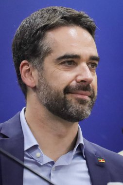 Sao Paulo (SP), Brezilya 03 / 11 / 2025, Gilberto Kassab, Sao Paulo Eyaleti Devlet Bakanı ve Kurumsal İlişkiler Bakanı, Rio Grande do Sul (SC) Valisi Eduardo Leite 'in (marcelo estevao / thenews2)