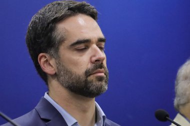 Sao Paulo (SP), Brezilya 03 / 11 / 2025, Gilberto Kassab, Sao Paulo Eyaleti Devlet Bakanı ve Kurumsal İlişkiler Bakanı, Rio Grande do Sul (SC) Valisi Eduardo Leite 'in (marcelo estevao / thenews2)