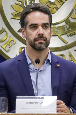 Sao Paulo (SP), Brezilya 03 / 11 / 2025, Gilberto Kassab, Sao Paulo Eyaleti Devlet Bakanı ve Kurumsal İlişkiler Bakanı, Rio Grande do Sul (SC) Valisi Eduardo Leite 'in (marcelo estevao / thenews2)