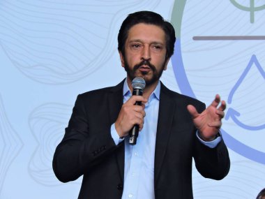 Sao Paulo (SP), Brezilya 04 / 11 / 2025 - Sao Paulo Belediye Başkanı Ricardo Nunes, Sao Paulo 'nun batı bölgesindeki Villa Lobos Park' ta düzenlenen SP + Verde Gündem Zirvesi 'nin resmi açılışına katıldı. (leandro chemalle / the new ws2)