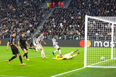 Torino (İtalya), 04 / 11 / 2025 - Sporting 'in golü Maximiliano Araujo tarafından Juventus ile Sporting arasındaki Şampiyonlar Ligi grup maçının 4. turunda geçerli oldu (edson de souza / theenews2)