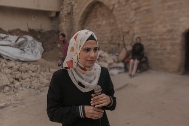 5 Kasım 2025, Gazze, Filistin: El-Zaytoun mahallesindeki tarihi El-Kamiliya Okulu, ilkokul ve ortaokul öğrencilerini (hashem zimmo / theenews2)