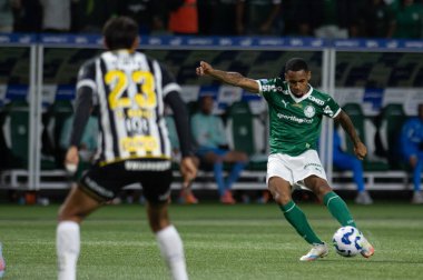 Sao Paulo (SP), 06 / 11 / 2025 - Palmeiras ve Santos arasında oynanan maçta, Brezilya futbol şampiyonasının 32. turunda, 6 Kasım 2025, Allianz Parque 'da (ronaldo barreto / thews2)