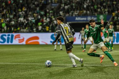 Sao Paulo (SP), 06 / 11 / 2025 - Brasileirao / Palmeiras vs Santos - Brezilya futbol şampiyonasının 32. turu için, 6 Kasım 2025 tarihinde, Sao Paulo-SP 'deki Allianz Parque' da oynanan karşılaşma. (pedro paulo diaz\ yeni2) 