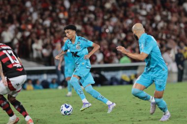 Rio de Janeiro (RJ), 09 / 11 / 2025 - Brezilya 'nın Rio de Janeiro kentindeki Maracana Stadyumu' nda düzenlenen 2025 Brezilya Şampiyonası için geçerli olan Flamengo ve Santos arasında oynanan karşılaşma sırasında Robinho Jr. (pedro paulo diaz\ yeni2)