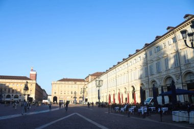 Torino (İtalya), 05 / 11 / 2025 - Piazza San Carlo, Torino 'nun tarihi merkezindeki en önemli meydanlardan biri. (Edson de souza / the newws2)