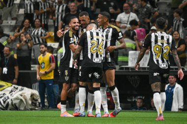 Belo Horizonte (MG), 11 / 12 / 2025 Oyuncu Vitor Hugo, 2025 Brezilya Serisi A için geçerli olan Atletico Mineiro ve Fortaleza arasındaki maçta golünü atıyor ve bunu kutluyor.)