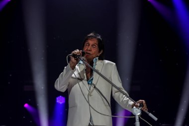 Sao Paulo (SP), Brezilya 11 / 14 / 2025 - Şarkıcı Roberto Carlos, 14 Kasım 2025 Cuma günü Sao Paulo kentindeki Suhai Music Hall 'da düzenlendi. (Pedro Paulo Diaz / Tepe2) 
