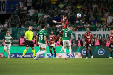 Sao Paulo (SP), 11 / 19 / 2025 - Palmeiras ve Vitoria arasındaki maçta Brezilya futbol şampiyonasının 37. turu için Andreas ve Murilo (leco viana / thews2)