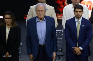 Sao Paulo (SP), 11 / 20 / 2025 - First Lady Janja Lula da Silva, Ricardo Lewandowski, Adalet Bakanı ve Brezilya Kamu Güvenliği Bakanı ve ANFAVEA Başkanı Igor Calvet. (leco viana\ yeni2))