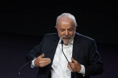 Sao Paulo (SP), 11 / 20 / 2025 - Salon / Automobile / Lula / SP - Luiz Inacio Lula da Silva, 2025 Uluslararası Otomobil Fuarı 'nın açılışında, etkinlik Sao Paulo kentinin Anhembi kentinde düzenlendi. (leco viana\ yeni2))   