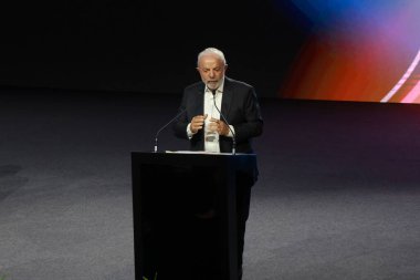 Sao Paulo (SP), 11 / 20 / 2025 - Salon / Automobile / Lula / SP - Luiz Inacio Lula da Silva, 2025 Uluslararası Otomobil Fuarı 'nın açılışında, etkinlik Sao Paulo kentinin Anhembi kentinde düzenlendi. (leco viana\ yeni2))   