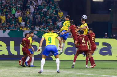 Sao Paulo (SP), 11 / 22 / 2025 - Brasileirao / Palmeiras vs Fluminense - Players Sosa, Vitor Roque ve Vinicius Lima, Palmeiras ve Fluminense arasında oynanan maçta Brezilya futbol şampiyonasının 35. turu için mücadele etti. (leco viana\ yeni2))