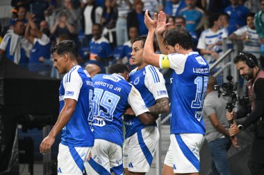 Belo Horizonte (MG), 11 / 24 / 2025 - Football / Cruzeiro / Corinthians - Player Kaio Jorge, Cruzeiro ve Corinthians arasında oynanan ve 2025 Brezilya Şampiyonası için geçerli olan maçta golünü kutluyor. (paulo ti\thenews2)