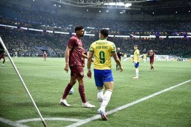 Sao Paulo (SP), 11 / 22 / 2025 - Ignacio ve Vitor Roque, 22 Kasım 2025 Cumartesi gecesi Brezilya futbol şampiyonasının 35. turu için Palmeiras ve Fluminense arasında oynanan maçta. (ronaldo barre to\ the new 2)