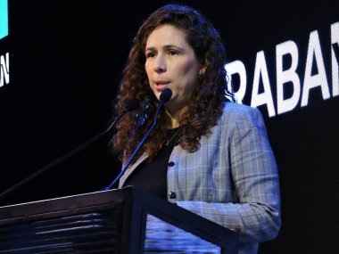 Sao Paulo (SP), 11 / 24 / 2025 - Sao Paulo 'daki Unique Hotel' de düzenlenen FEBRABAN banka yöneticilerinin yıllık öğle yemeğinde Brezilya Bankalar Federasyonu (FEBRABAN) logosu. (Leandro Chemalle\ Yeni 2))     