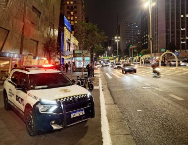 Sao Paulo (SP), Brezilya 11 / 27 / 2025 - Sao Paulo belediye binası, Avenida Paulista 'nın aydınlatılmış Noel süslemesini 27 Perşembe gecesi etkinleştirdi. (leandro chemalle / the new ws2)